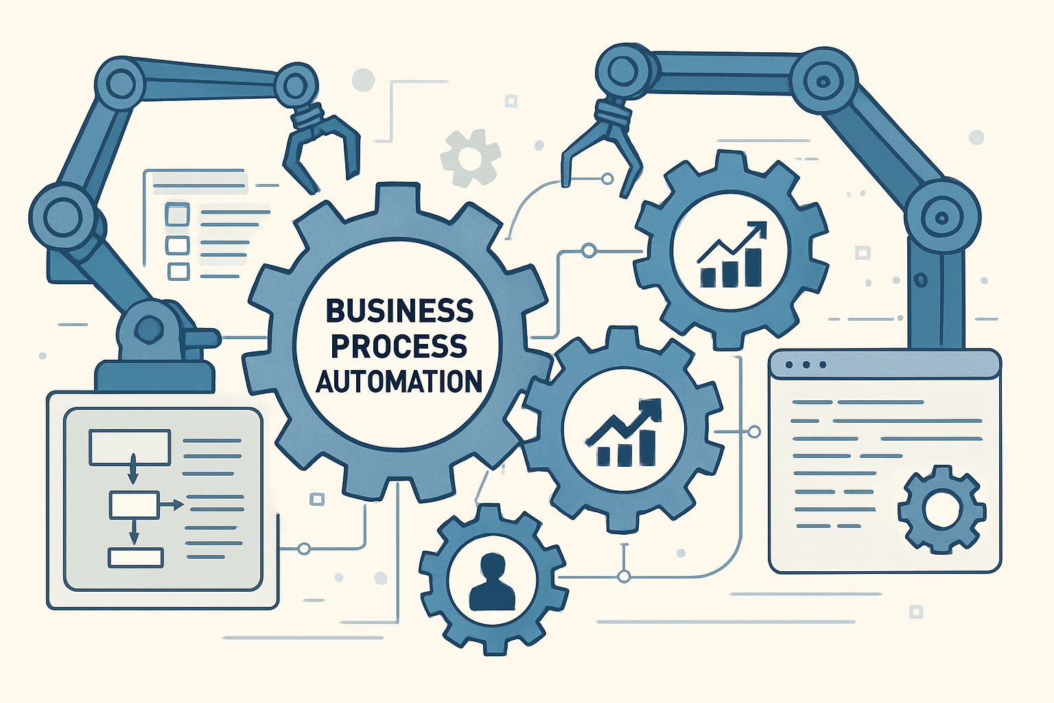 Visual representation of a streamlined business process automation workflow